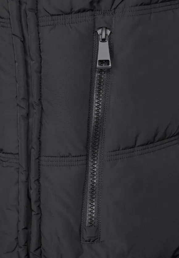 Lange Steppweste - Black