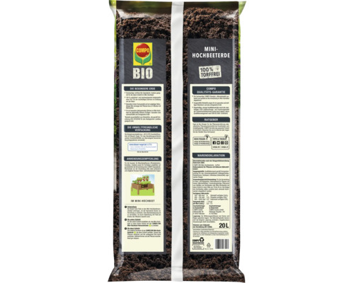 COMPO BIO Mini Verhoogde Bed- en Kasgrond 20 L 100% turfvrij