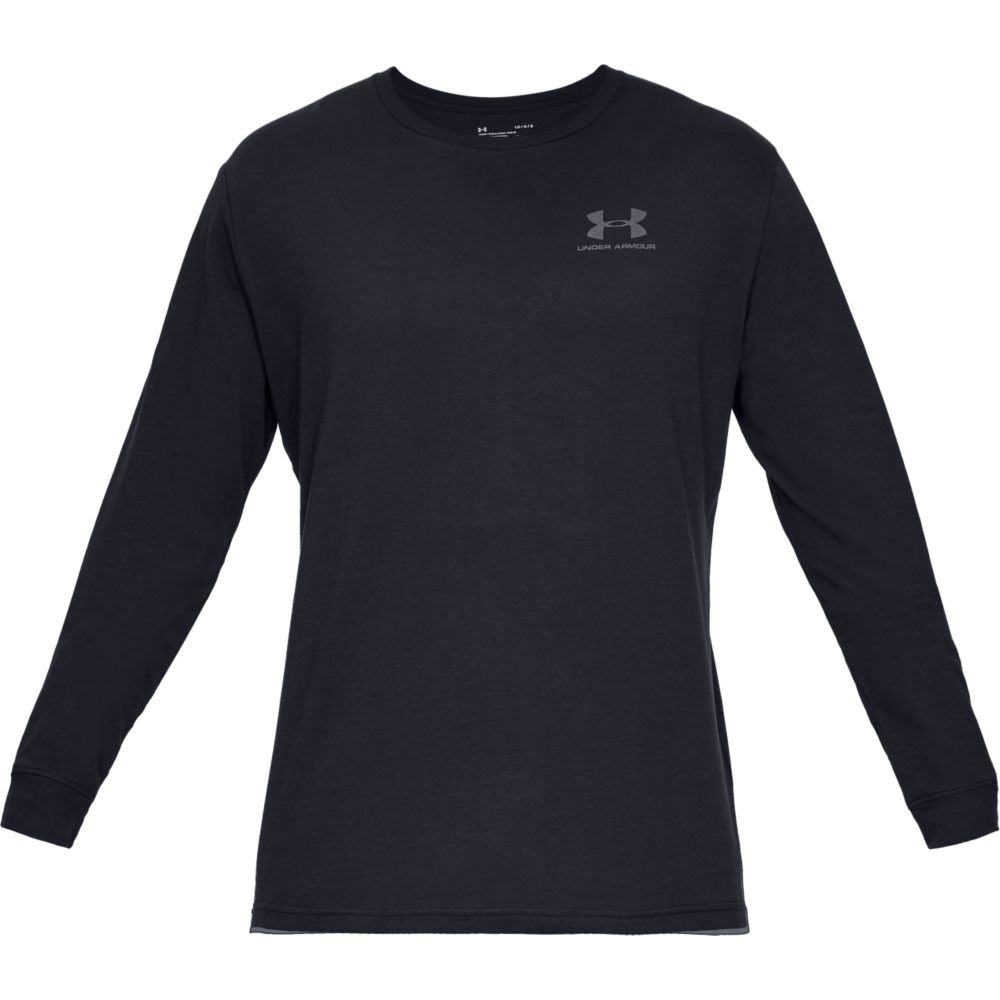Under Armour SPORTSTYLE LEFT CHEST - Tee-shirt Homme noir