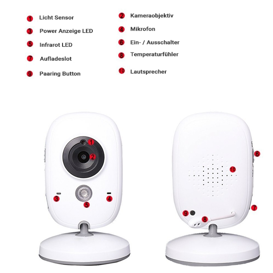 2in1 Babyphone Kamera Digitaler Wireless 3.2