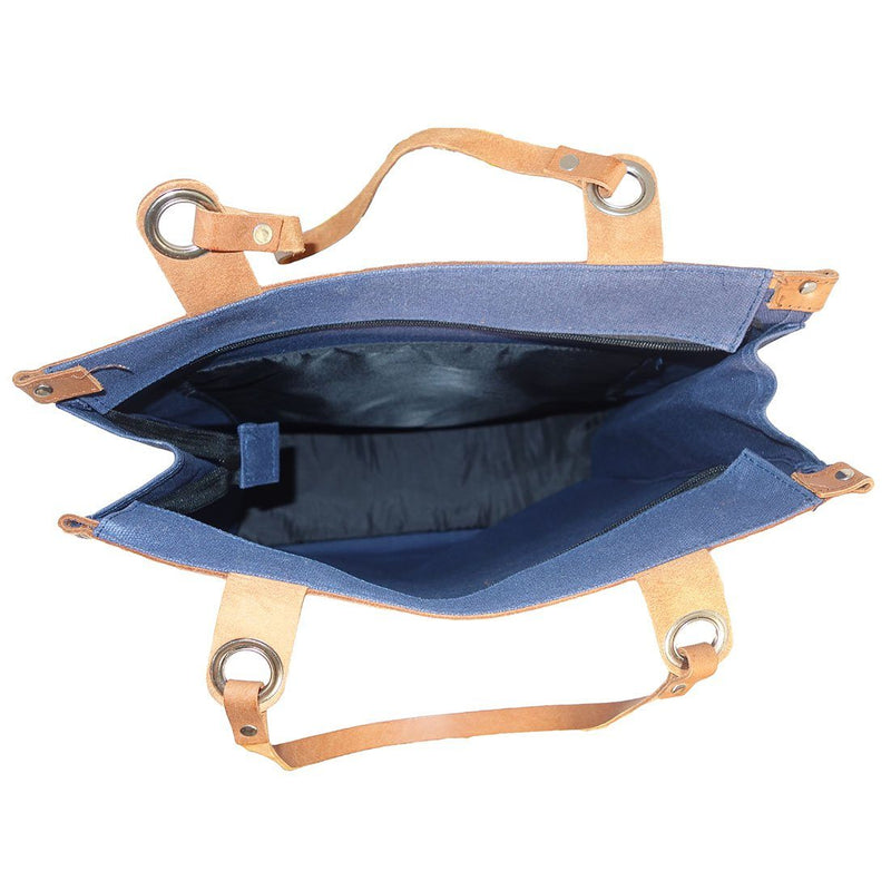 Canvas Boodschappentas Blauw