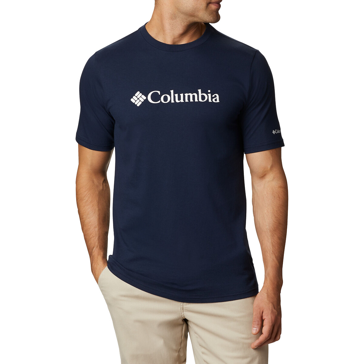 COLUMBIA<br>Camiseta de manga curta com logo no peito essencial
