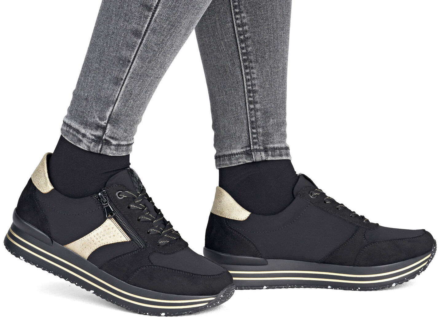 Remonte, trendige Damen-Sneaker, Weite G, mit herausnehmbarem Fussbett