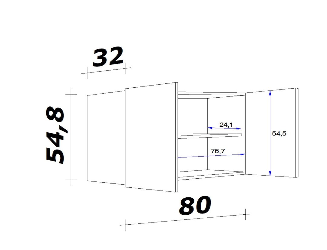 Küchen Hängeschrank NANO Buche