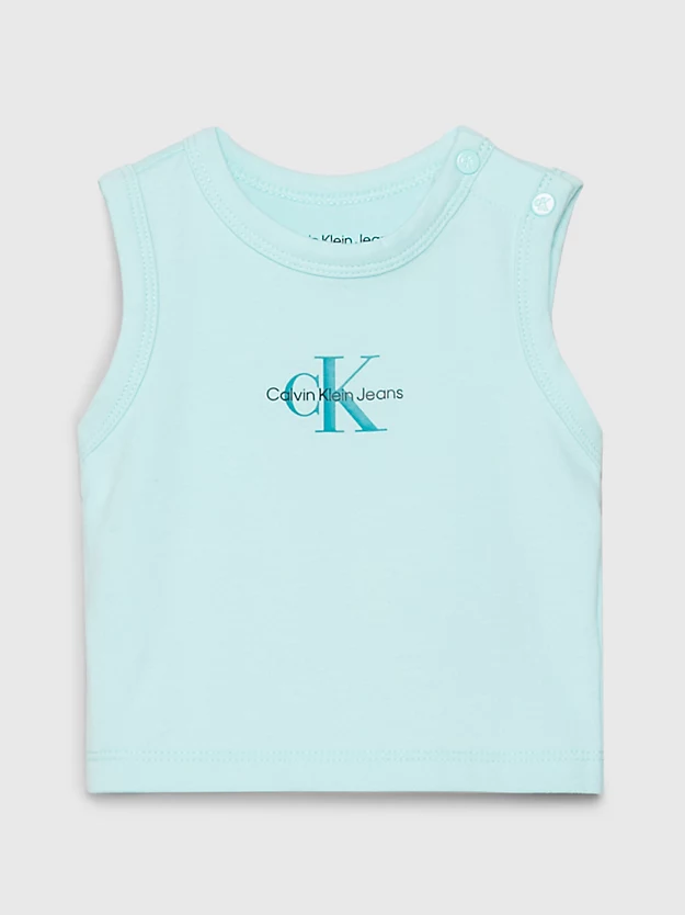 Camiseta regata com monograma para recém-nascidos