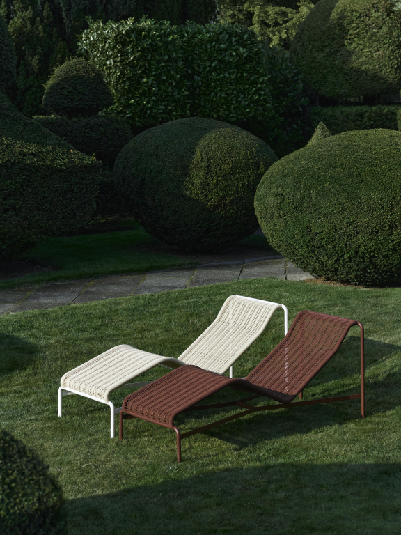 Hay Palissade Cord Chaise Longue ligbed Olive