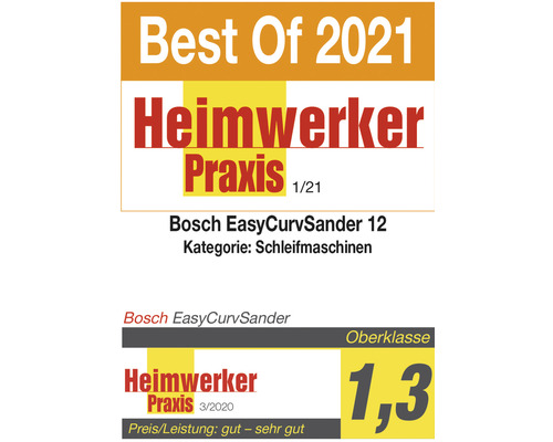 Bosch EasyCurvSander 12V accuschuurmachine, zonder accu en lader