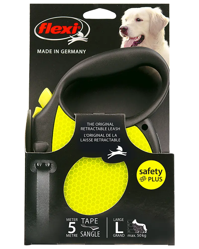 Hundeline Flexi Neon Reflect str. L