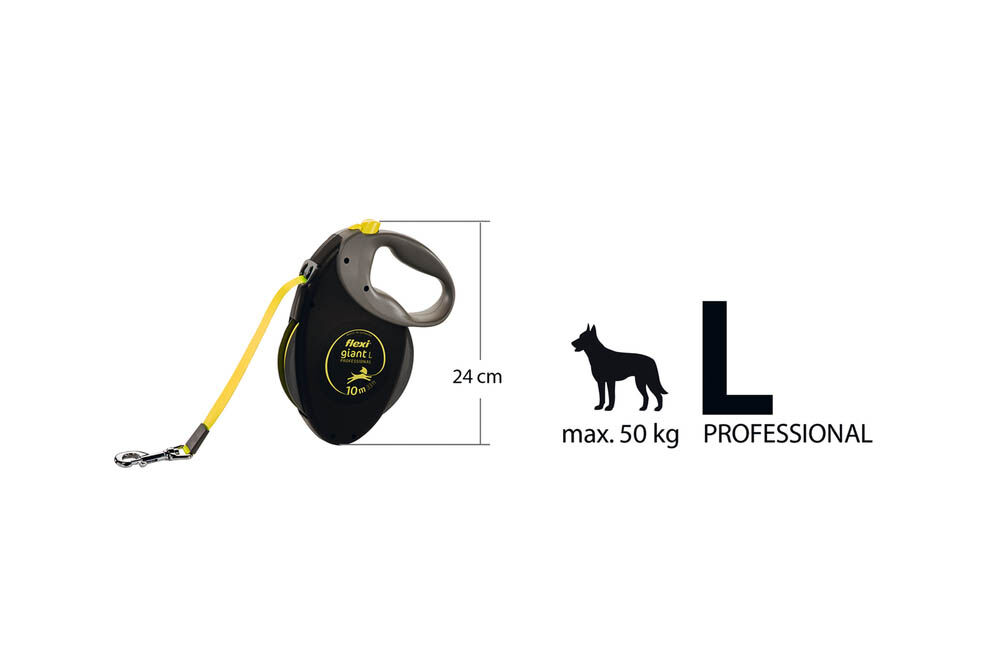 Flexi Giant Neon Band - Rollijn - Hondenriem - neon - M - 800 cm