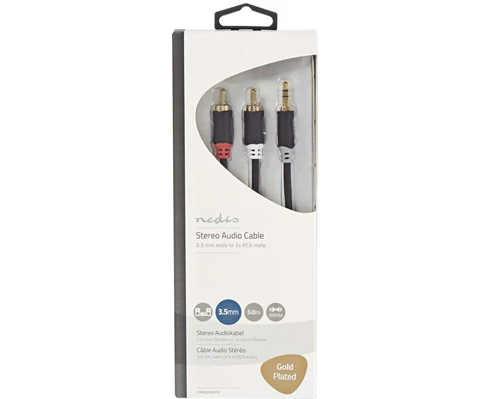 Nedis 3.5 mm Male  -  2x RCA Male 5 m