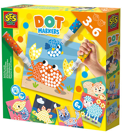 SES Creative Punktmarker - 3 Farben XXL - Aktivitätskarten