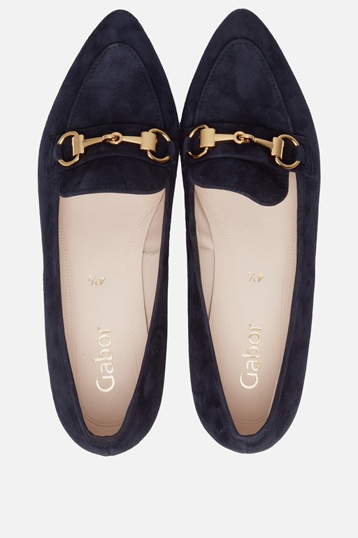 Gabor Instappers blauw Suede