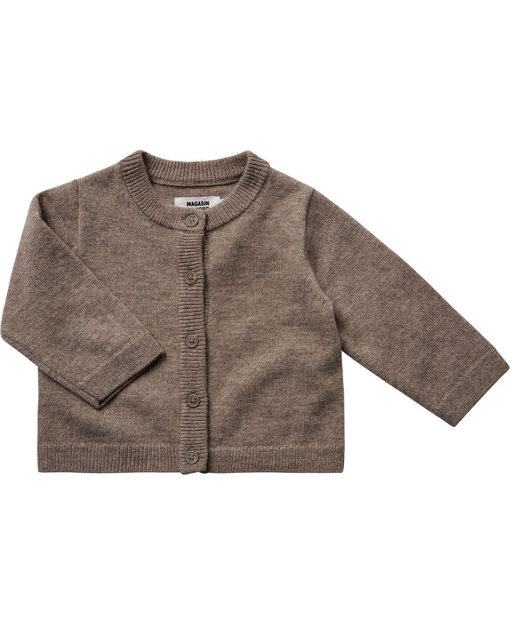 Magasin du Nord Collection Strikka RWS wool & cashmere baby cardigan Sand melange