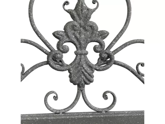 Porte manteaux étagère en métal gris 51 x 38 x 18.5 cm