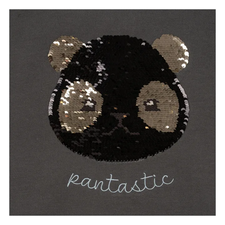 Konges Sløjd Bomber Coton Bio Panda Lou Sequin | Gris anthracite