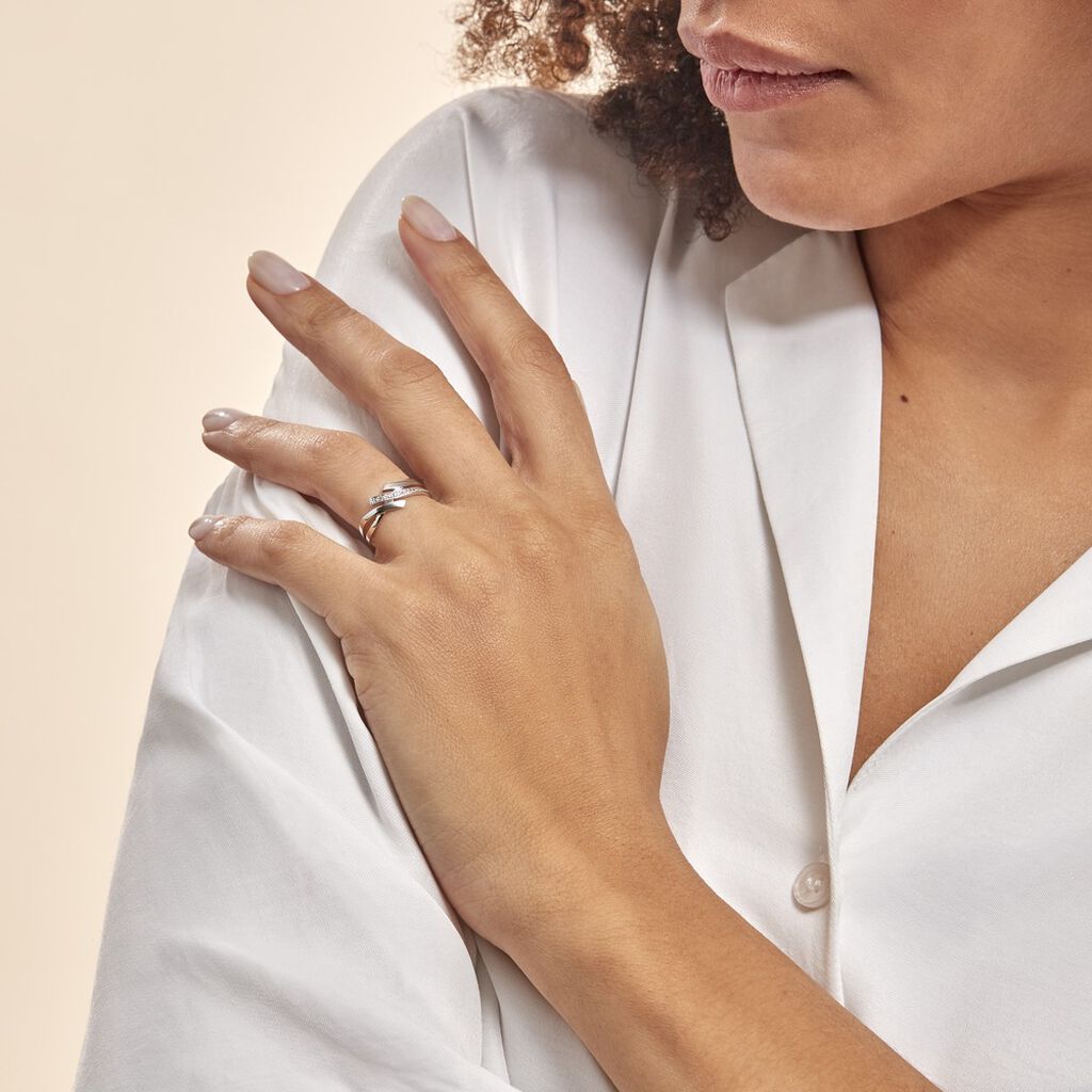 Bague Nermine Or Blanc Diamant