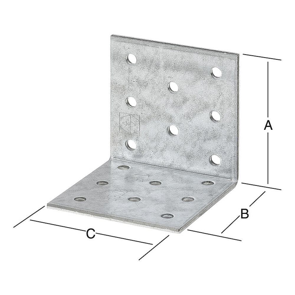 VINKEL VORMANN GALVANISERT STÅL 60X60X40MM