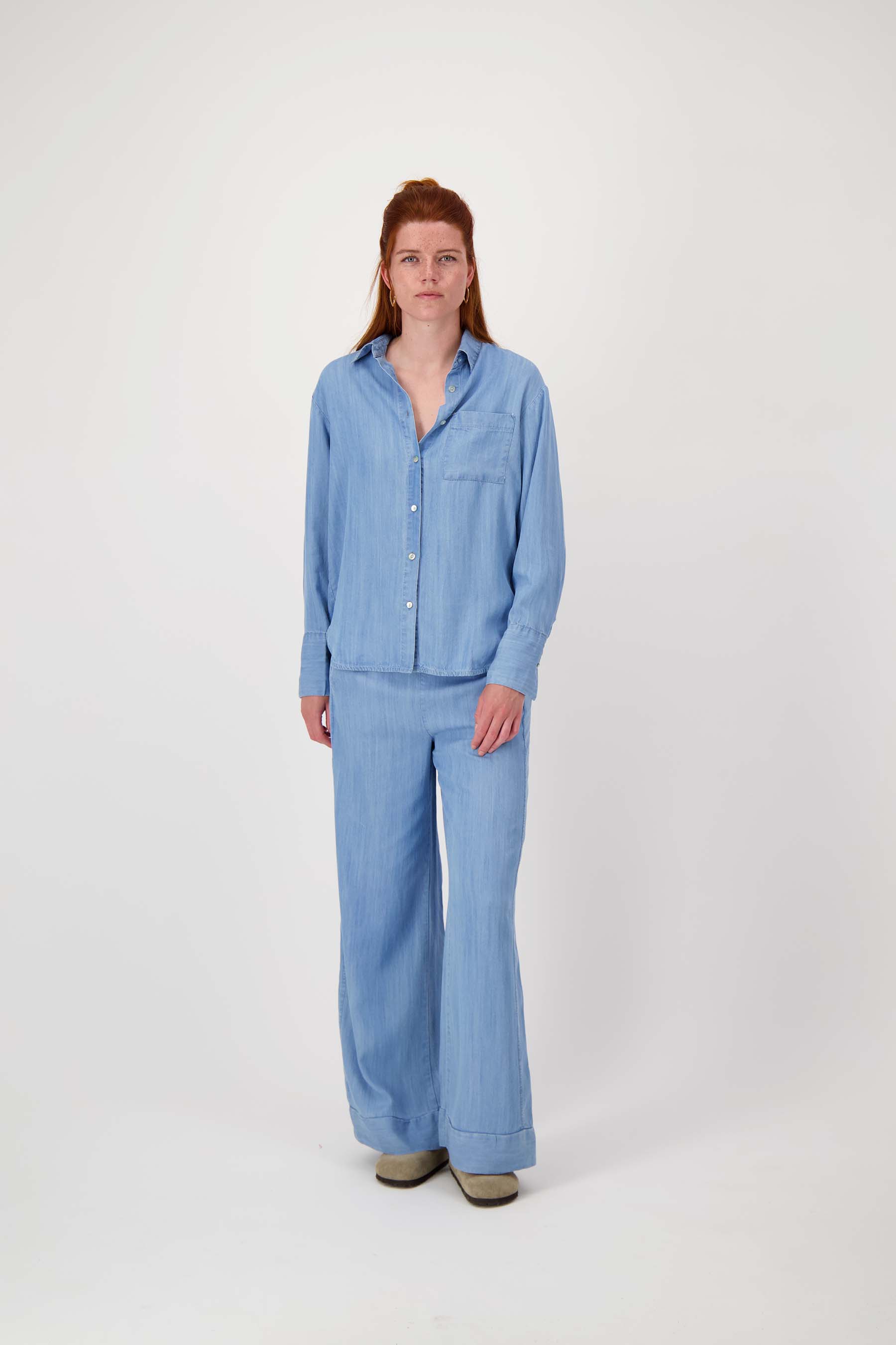 broek van denim tencel