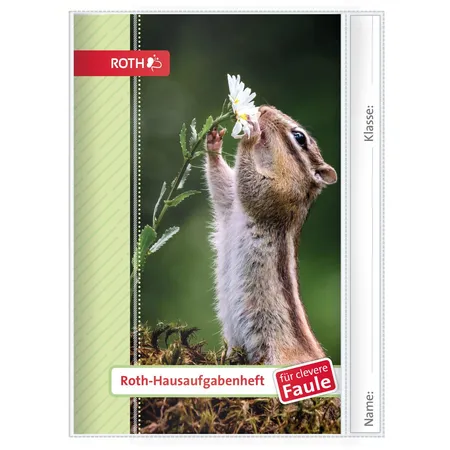 Roth Hausaufgabenheft Kids und Tiere für clevere Faule Chipmunk, A5