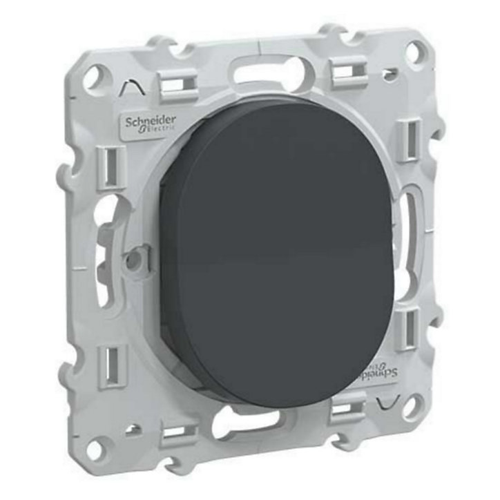 Mécanisme interrupteur va-et-vient Schneider Electric Ovalis anthracite