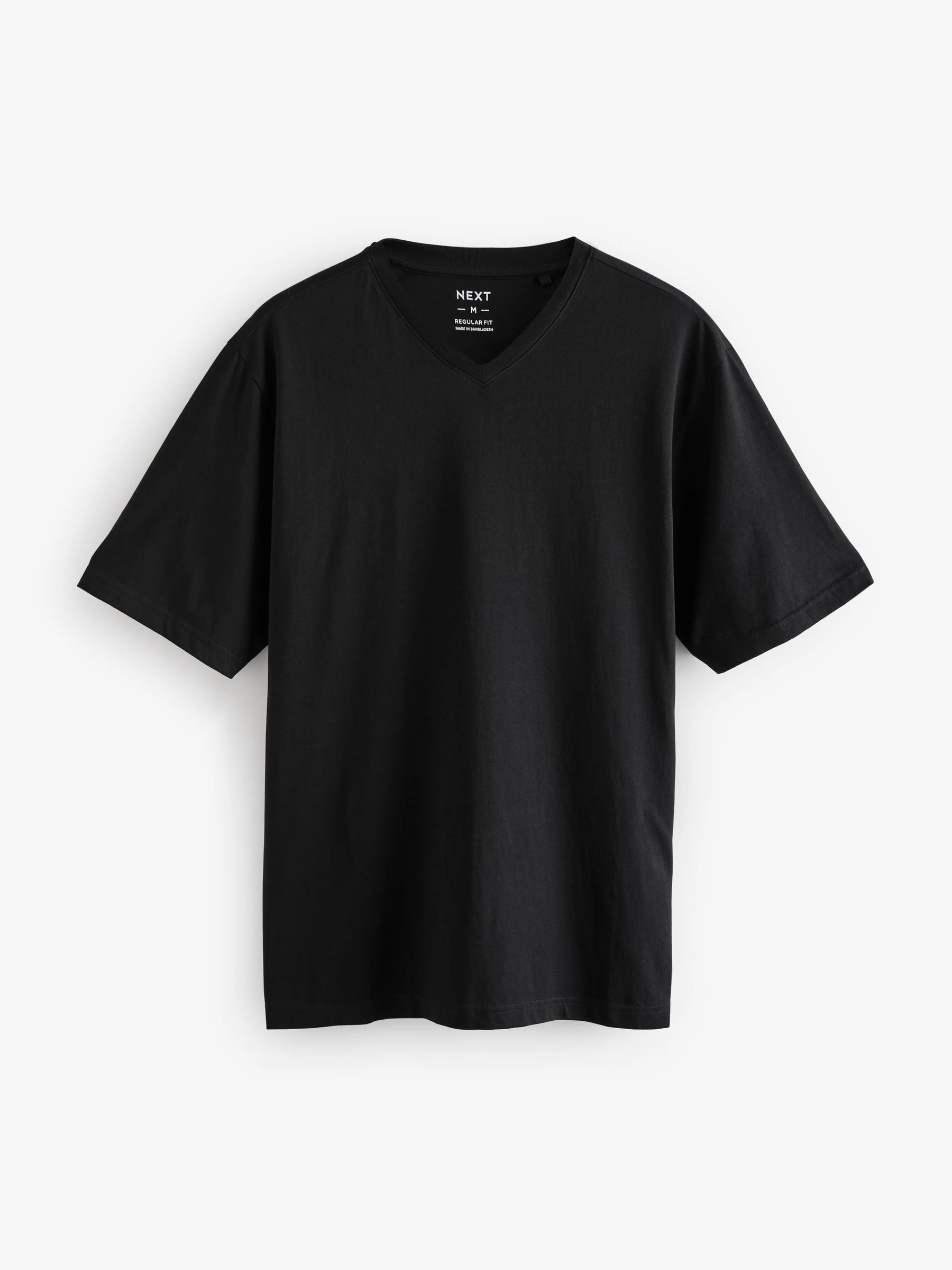 Zwart/Wit/Blauw/Grijs - Essentiële T-shirts met V-hals van 100% katoen verpakking van 6