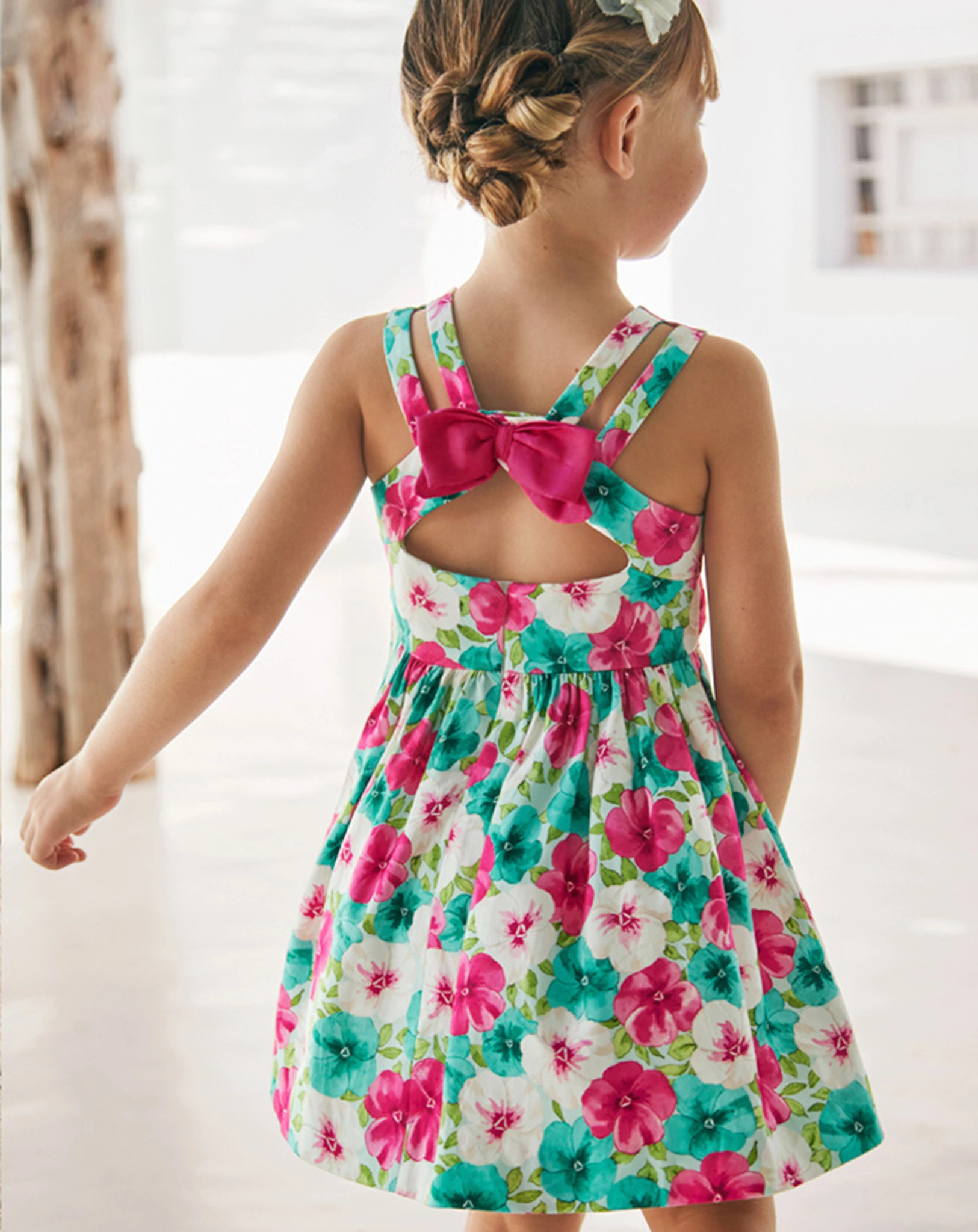 Kleid SOFIA SATIN in fuchsia