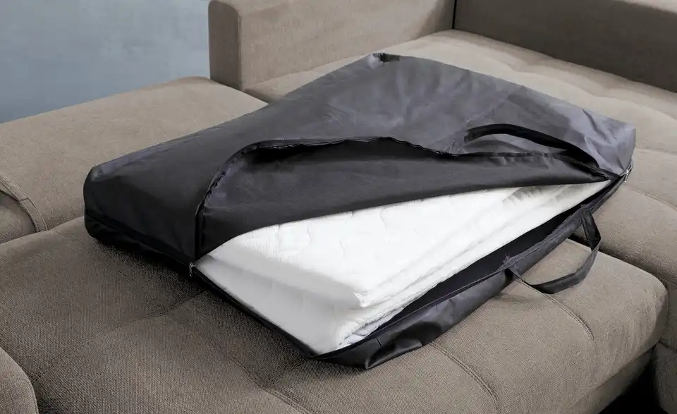 Ecksofa Arissa de Luxe Taupe rechts Webstoff