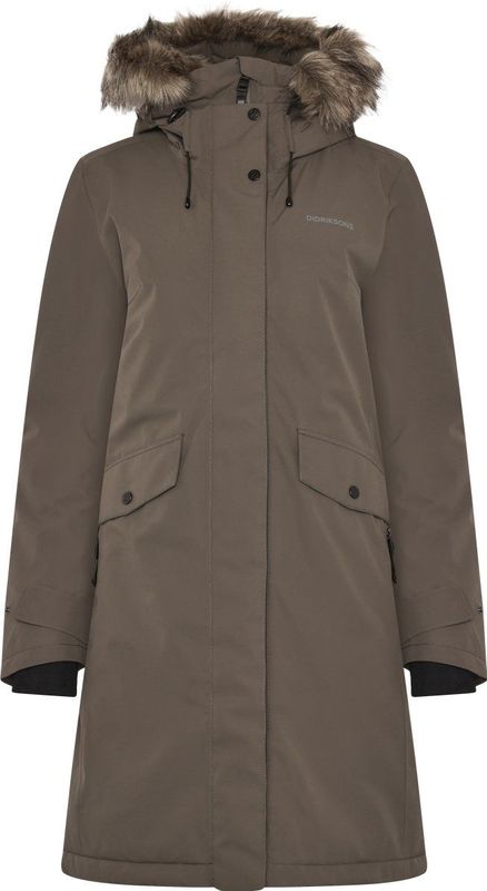 Didriksons - Erika - Parka - Bruin - Dames - 100% Waterdicht en Winddicht