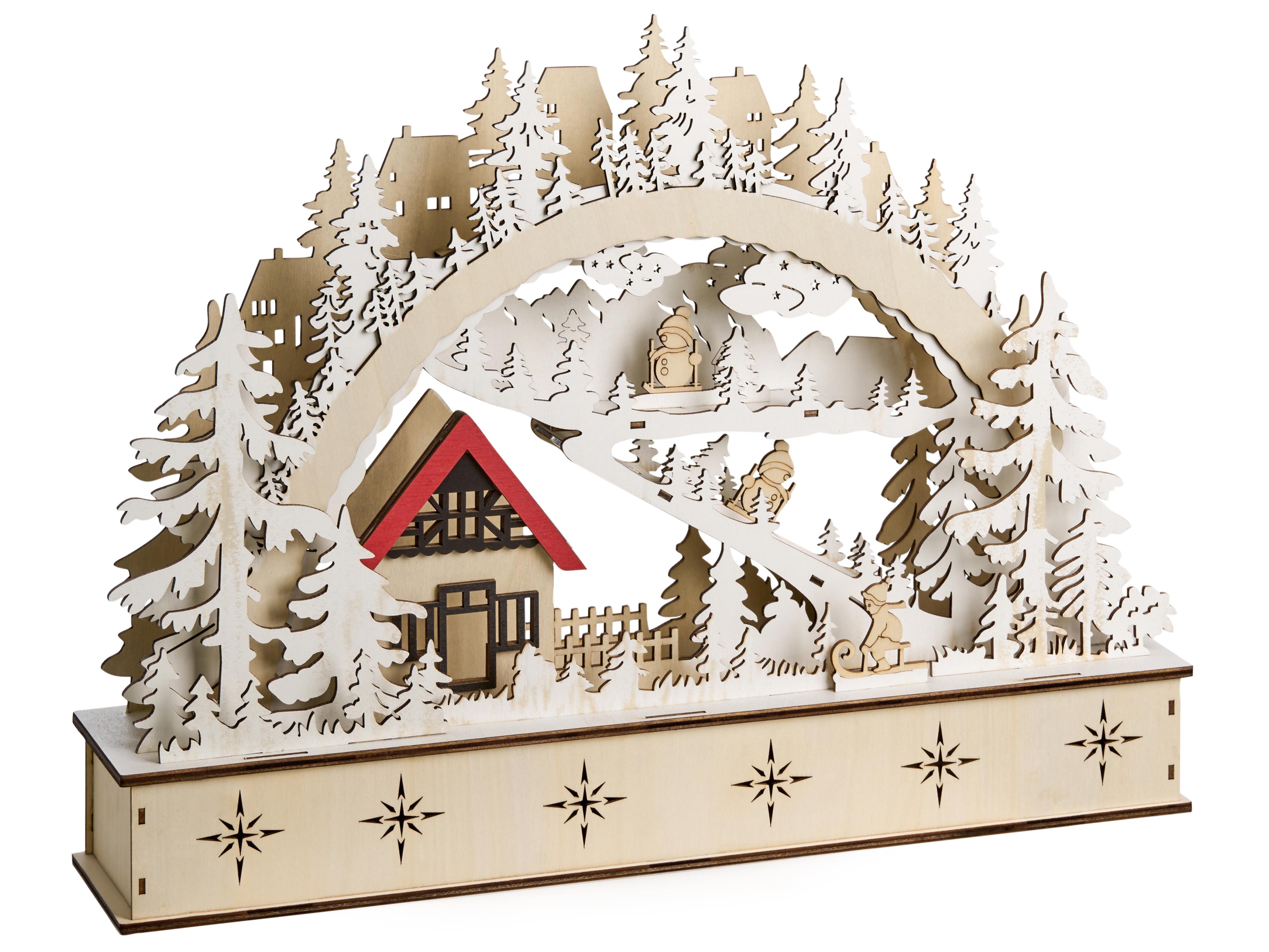 Kerstdecoratie LED GOKSJO 33 cm Lichtbruin