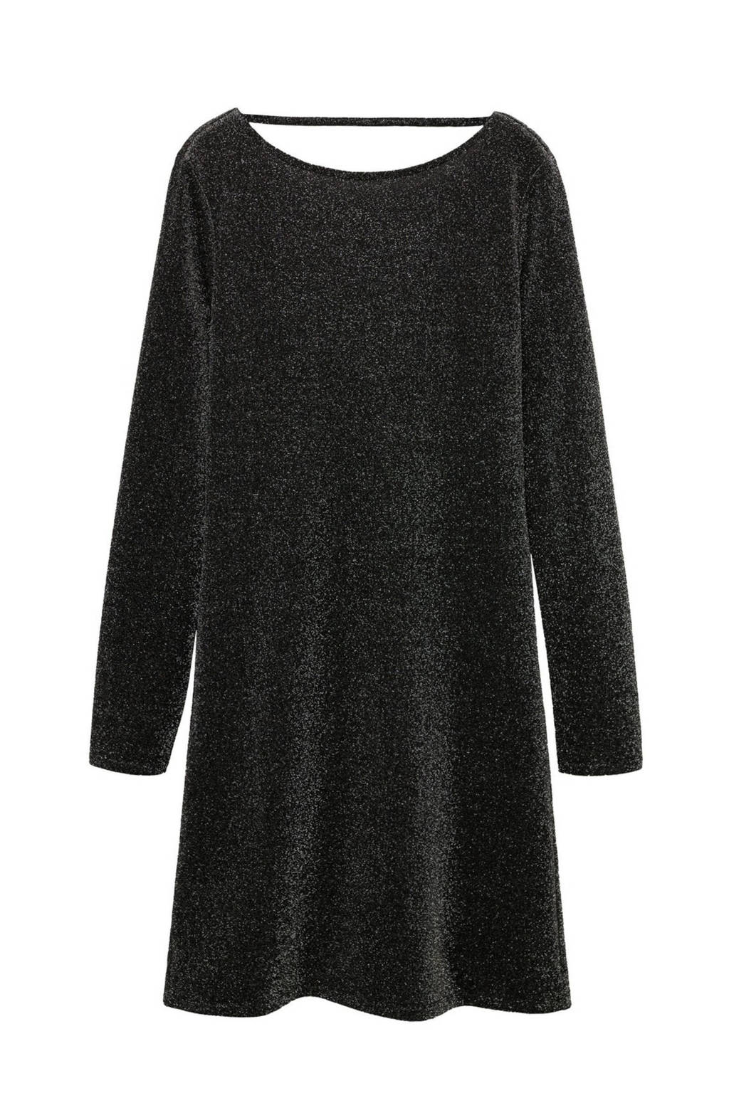 MANGO TEEN little black dress glitter zwart