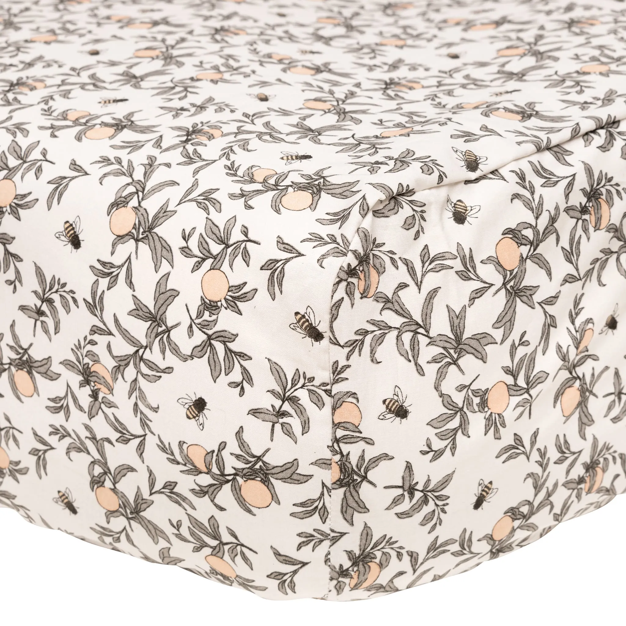 Perlimpinpin Drap Contour pour Lit de Bébé - Abeilles par Solange Pilote