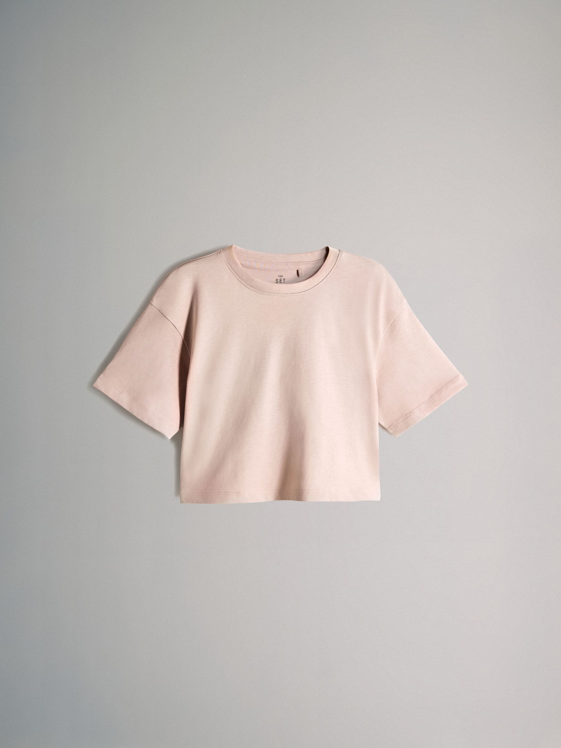 Bruin/Roze/Wit - The Set 4 Pack Cropped Oversized Short Sleeve Cotton T-Shirts