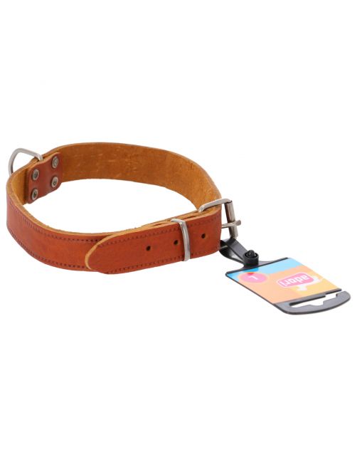 Adori Halsband Vetleder Met Print Cognac - Hondenhalsband