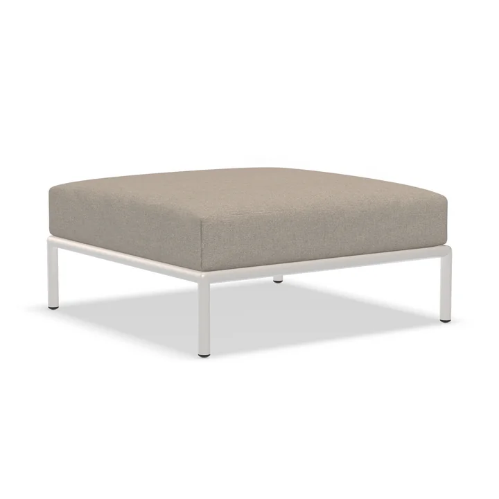 HOUE - Level 2 Ottoman, muted white / ash