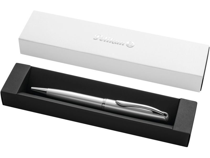 Pelikan Kugelschreiber Jazz Noble Elegance, M, Silber Kugelschreiber im Geschenketui