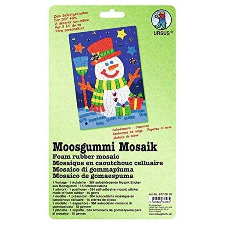 URSUS Moosgummi Mosaik Schneemann, ca. 23 x 16 cm