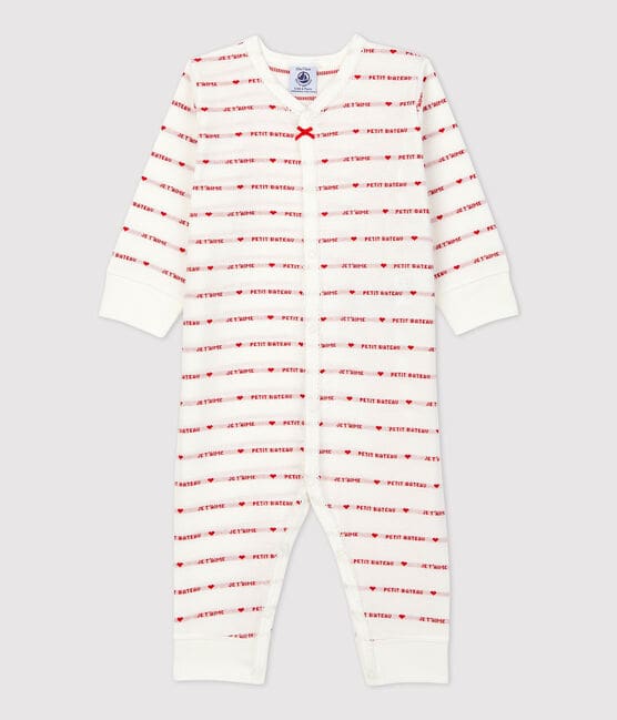 Dors-bien bébé sans pied Petit Bateau je t'aime en coton biologique