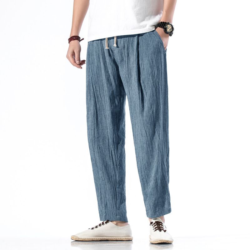Sparrow Farm - Cropped rechte broek met trekkoordtaille