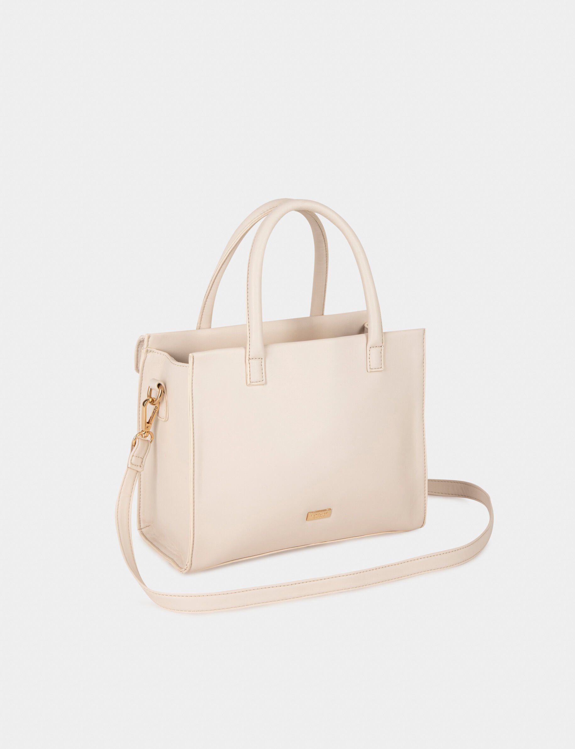 Sac avec rabat matelassé ecru femme - ecru