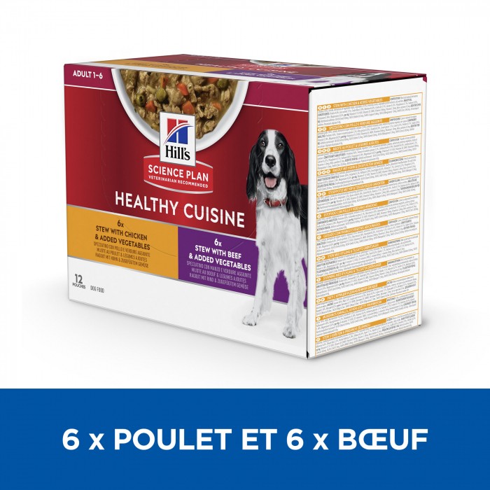 HILL'S Science Plan Healthy Cuisine Medium & Large Adult en Mijotés – Pâtée pour chien