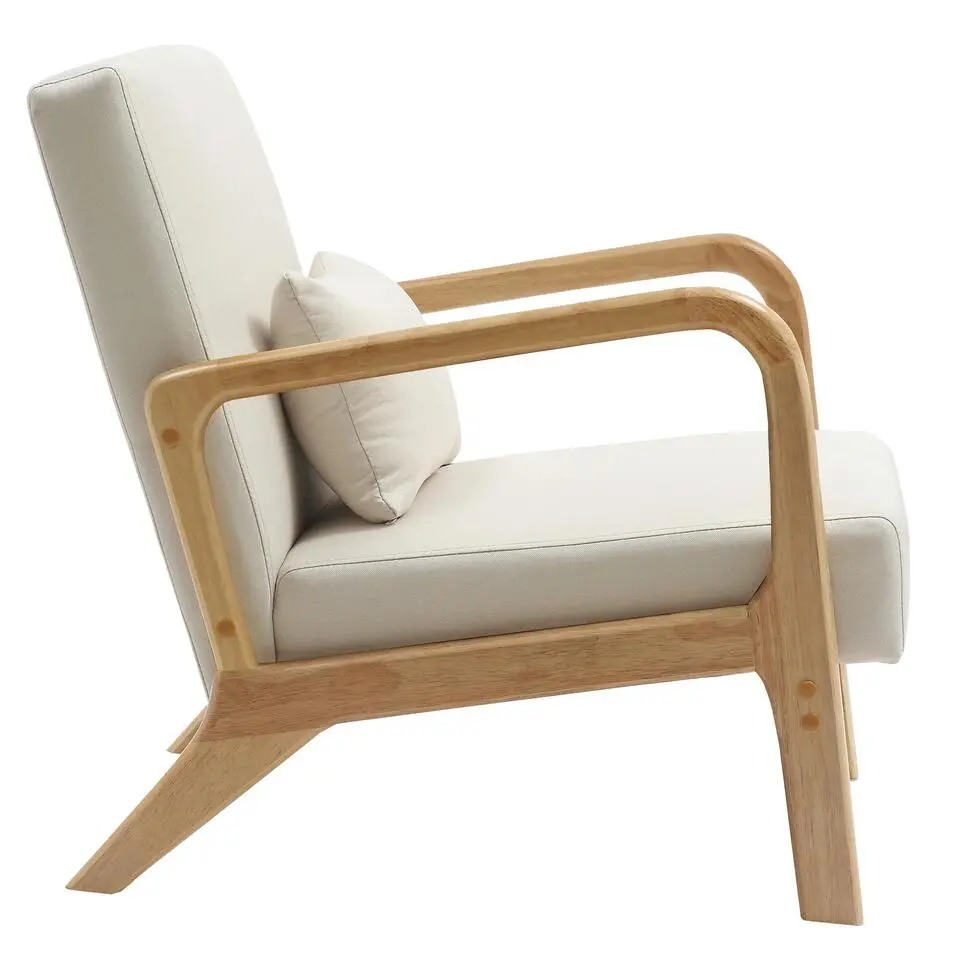 CLP Fauteuil Hibbing natura Frame - Hout - creme