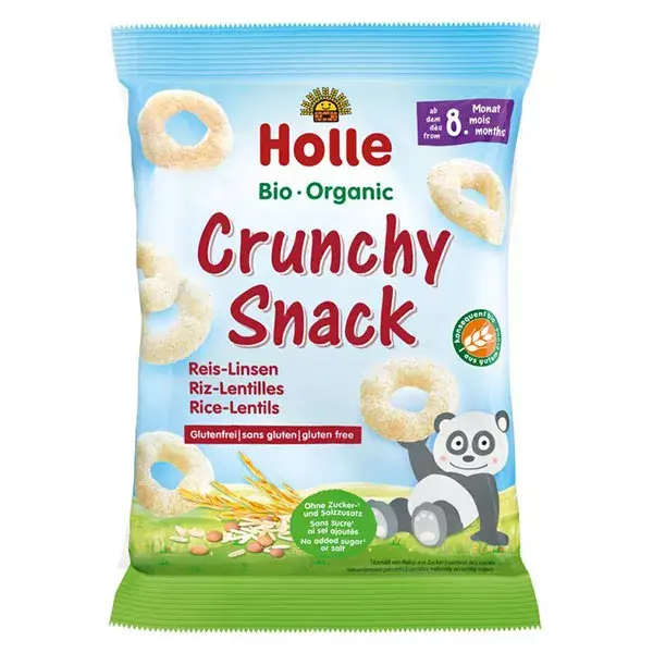 Holle Other Organic Crunchy Snack Arroz Lentilhas +8m 25g