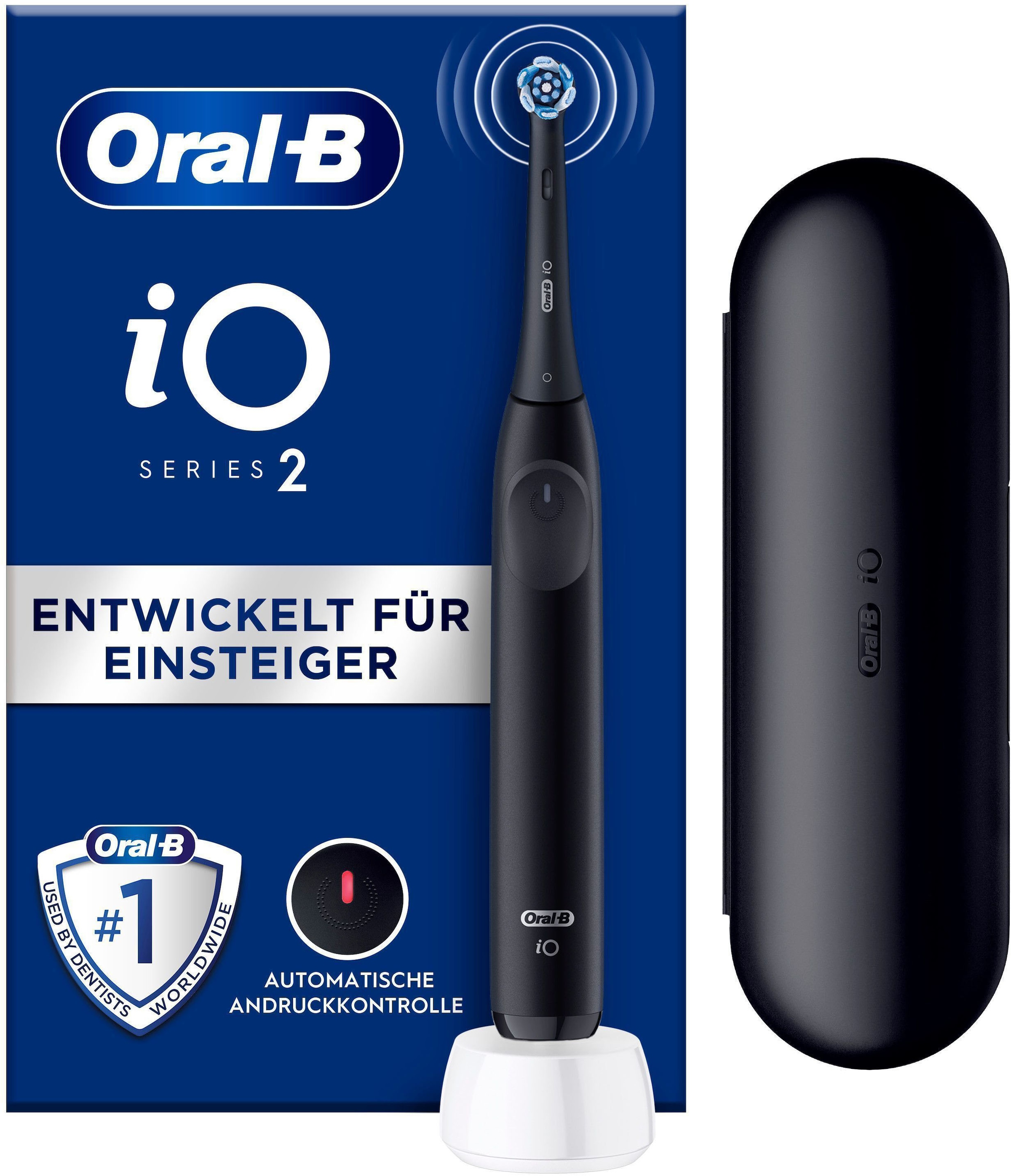 Oral-B Elektrische Zahnbürste »iO Series 2« 1 Stk. Aufsteckbürsten für die ultimative Reinigung , Reise-Etui