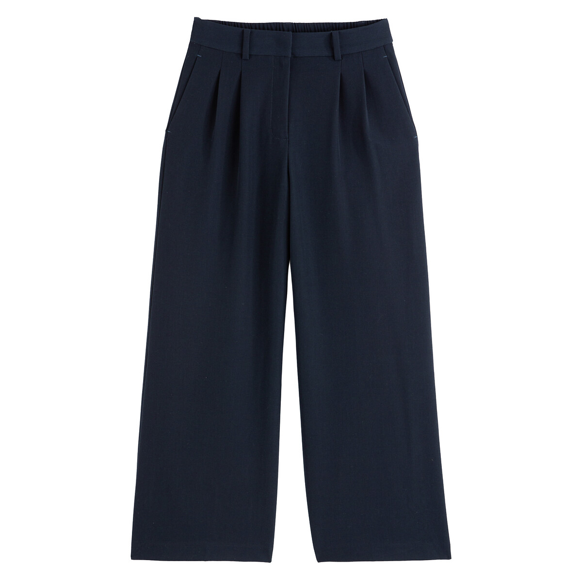 COLEÇÕES LA REDOUTE<br>Calças cropped largas com costuras