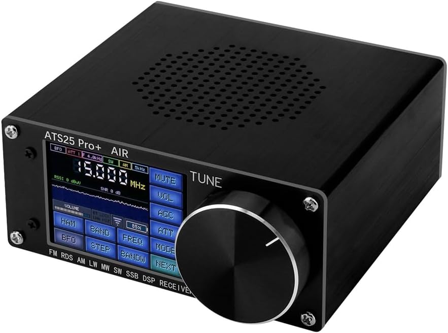 ATS25 Pro + AIR FM SW SSB MW LW AIR SDR Empfänger für Luftfahrt, unterstützt Bluetooth WiFi