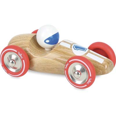 Natural Wooden Large Race Car