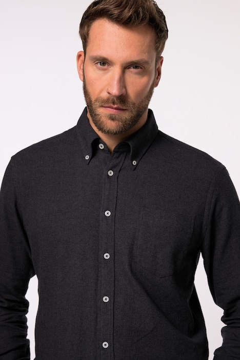 JP 1880 Flanellhemd, Langarm, Buttondown-Kragen, Modern Fit, bis 8 XL
