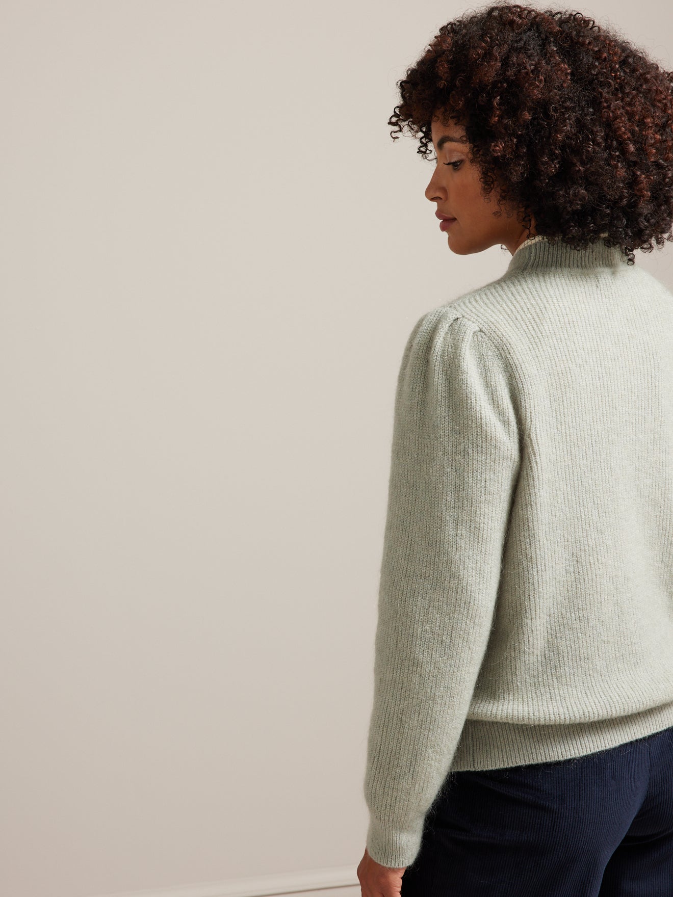 Pull col rond femme mélange mohair