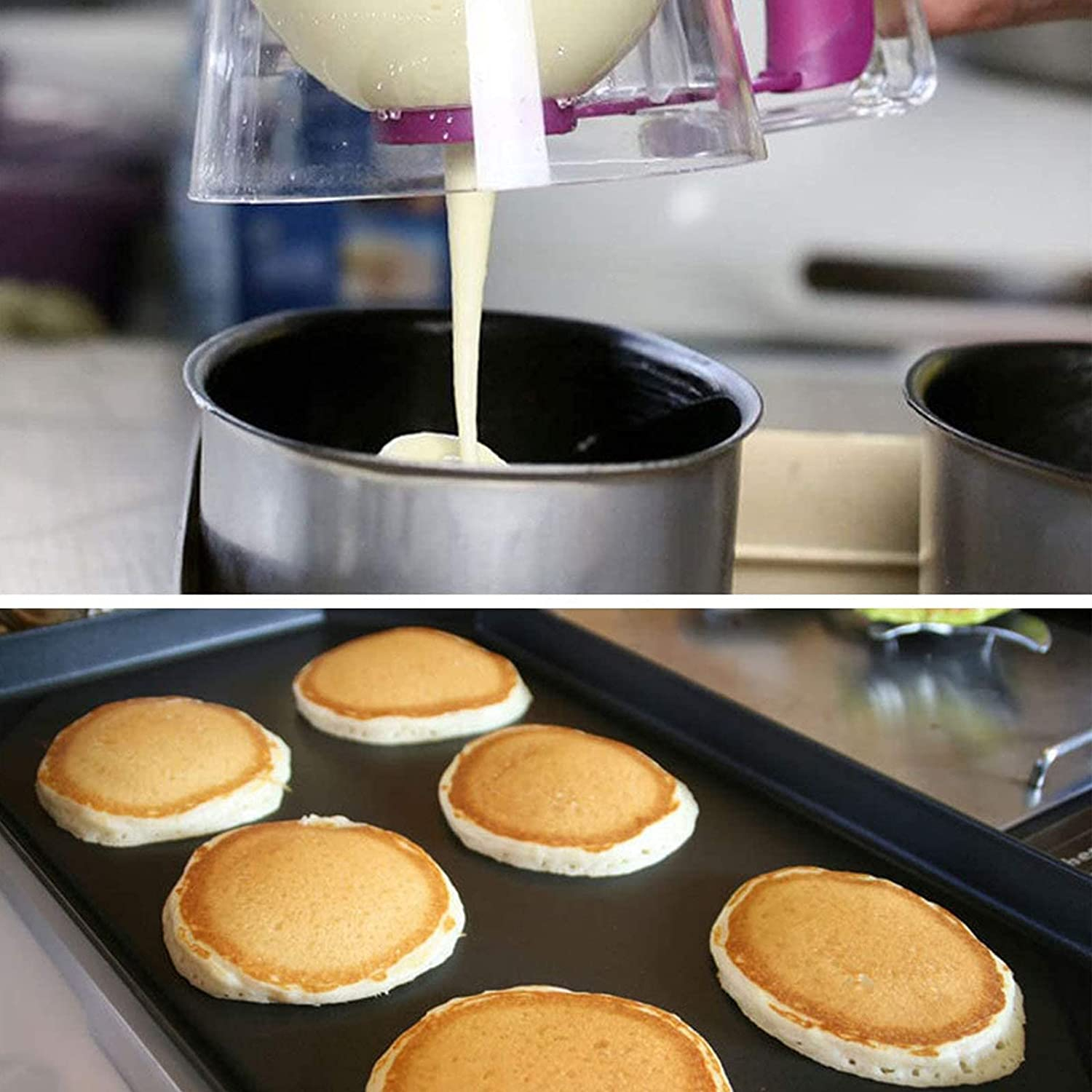 (900ml) Teig Portionierer Back Messbecher Teigspender für Crêpes / Pancakes / Waffeln / Muffins