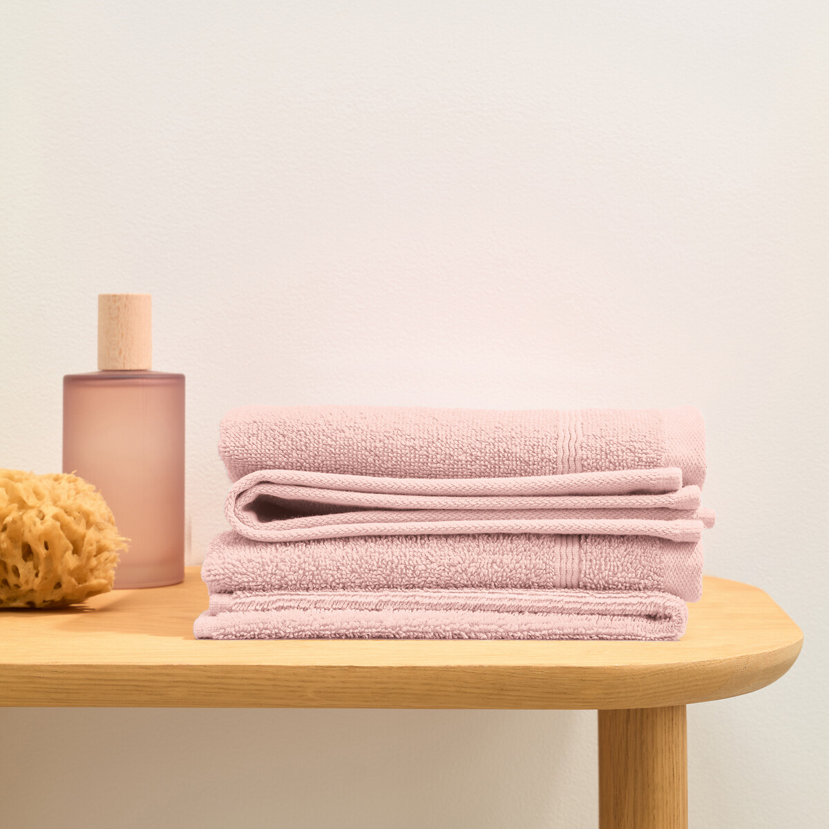 LA REDOUTE INTERIEURS<br>Conjunto de 4 toalhas de mão em tecido atoalhado 600 g/m², Zavara